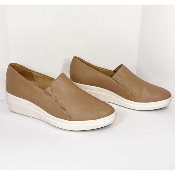Naturalizer Slip On Wedge Nude Beige Comfort Casual Loafer Platform Sneaker 8.5W - Picture 1 of 16